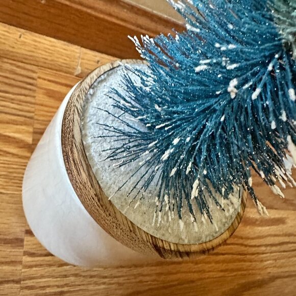 Anthropologie Frosted Bottle Brush Tree Candle - Picture 11 of 11